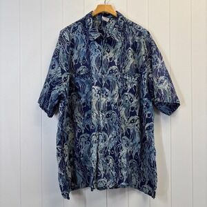 Rum Reggae Mens Jellyfish Resort Wear Hawaiian Shirt Size 3XL Vacation Island